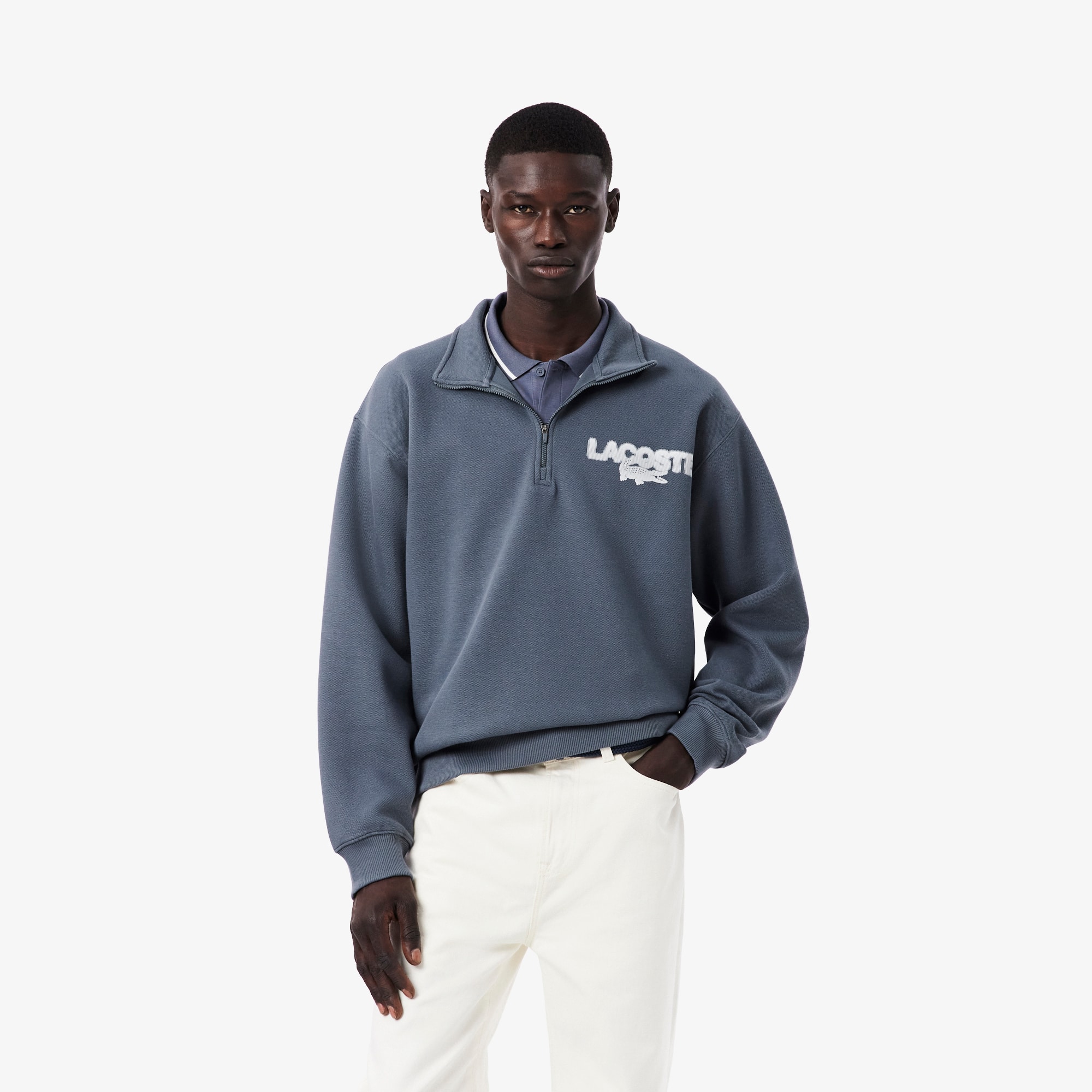 Branded Piqué Sweatshirt