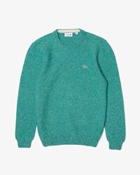 Men&rsquo;s Crew Neck Heathered Effect Textured Wool Sweater