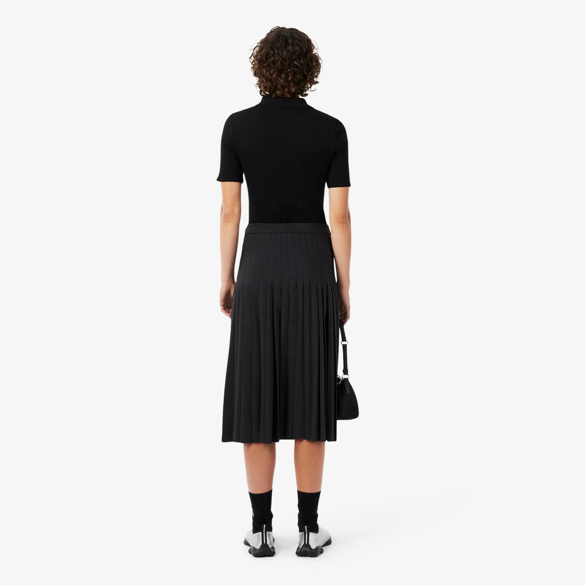 Women's Pleated Wool Midi Wrap Skirt - Shorts & Skirts - New In