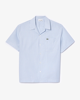 Camisa de manga corta a rayas Relaxed Fit para hombre