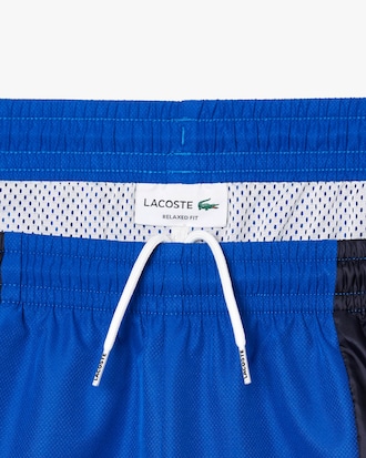 Men's Mixed Material Colorblock Sweatpants