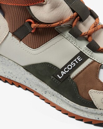 Men's Lacoste Run Breaker Leather Colour-Pop Outdoor Shoes