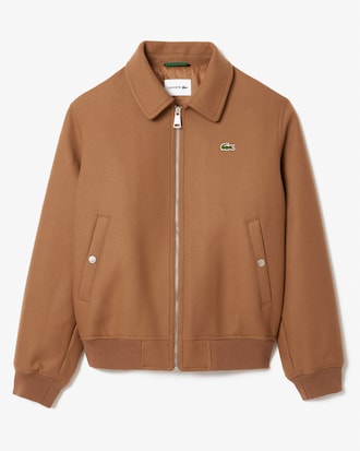 Blouson aviateur en laine zippé rembourré