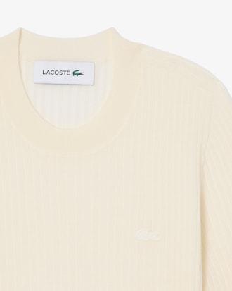Women's Short Sleeve Merino Wool Rib Knit Sweater
