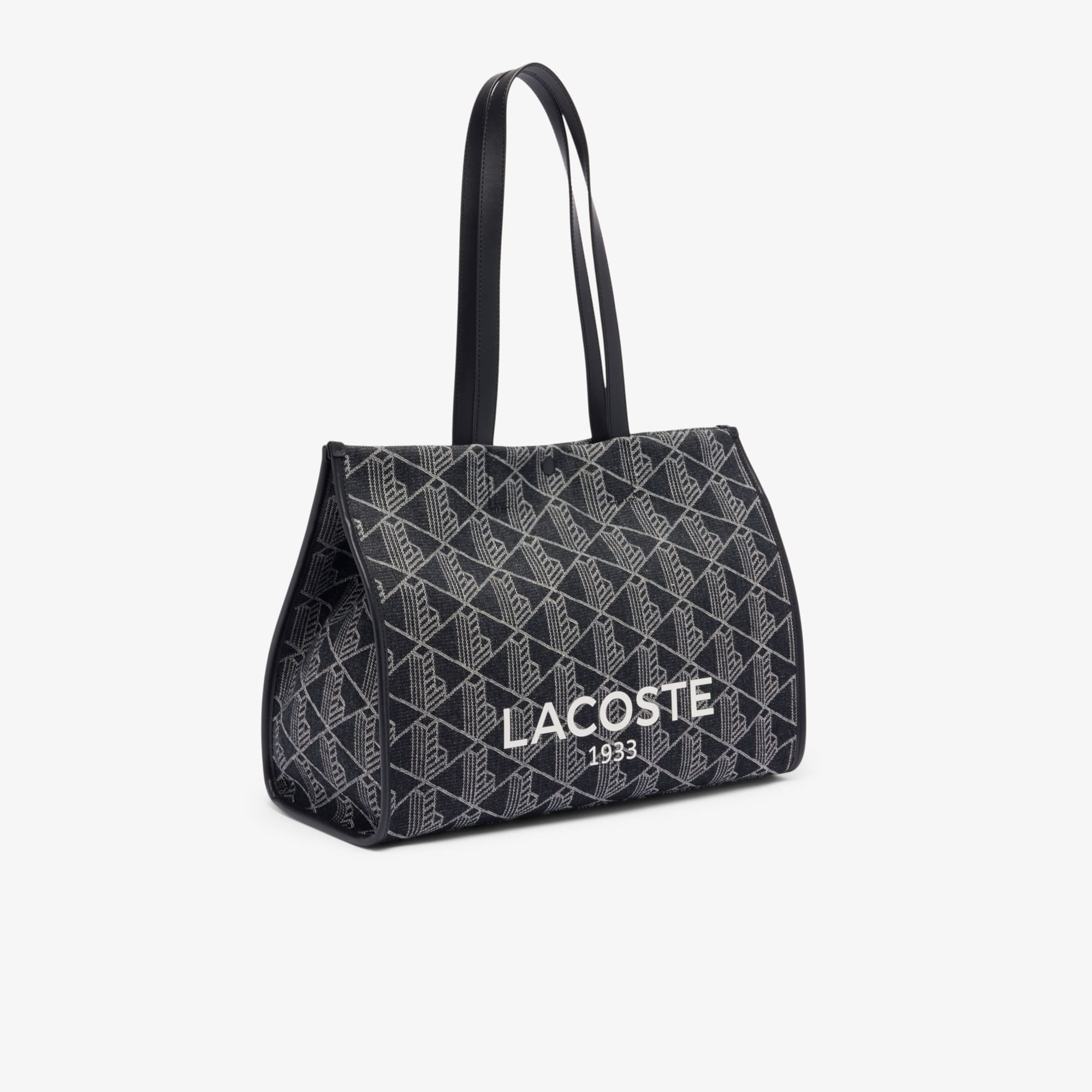 LACOSTE ブラックバッグ Lacoste Monogram Shoulder Bag | Deporvillage