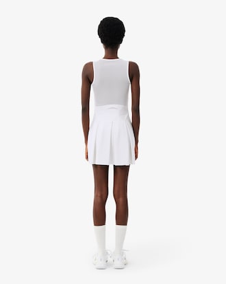 Dual Fabric Pleated Stretch Tennis Dress