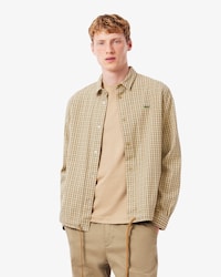Surchemise oversize coton &eacute;pais &agrave; carreaux