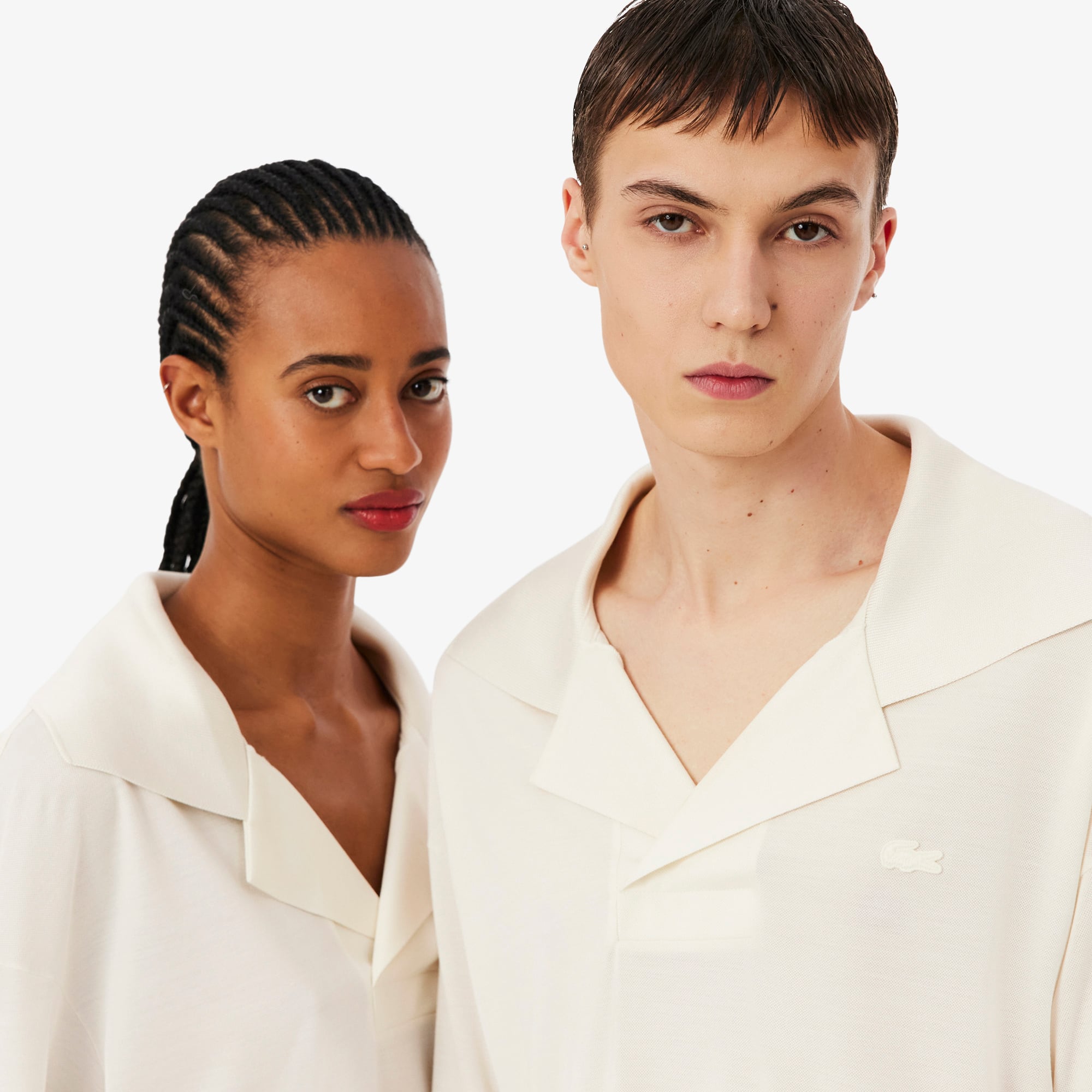 Runway Oversized Silk Piqué Polo Shirt
