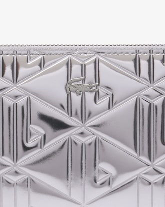 Large Zip-Up Metallic Billfold