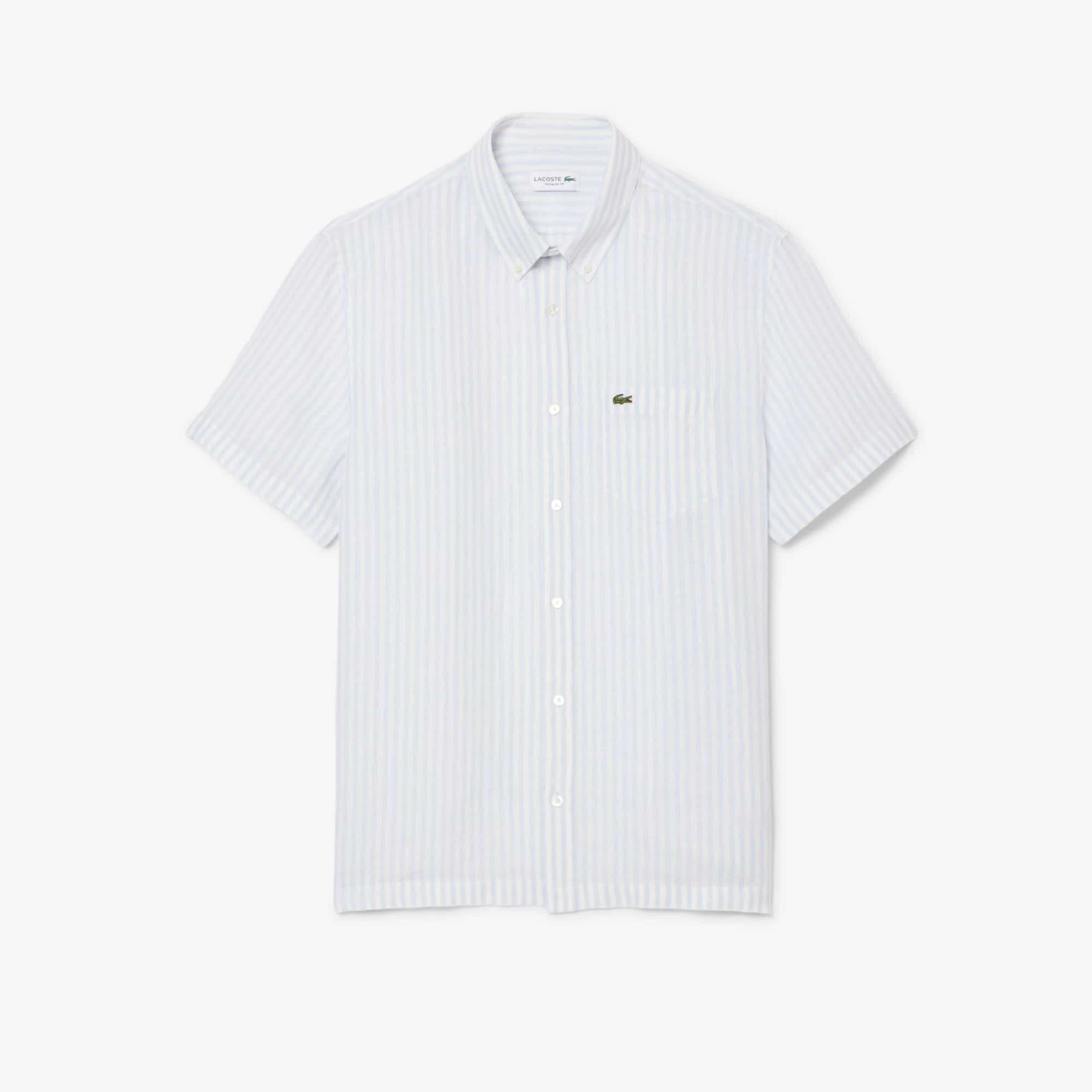 Men's Regular Fit Short Sleeve Linen Shirt