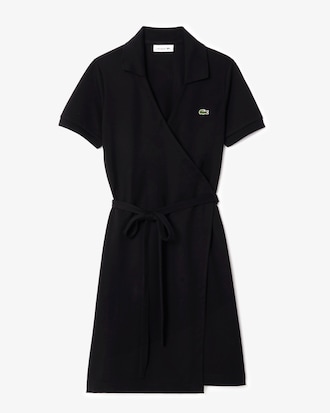 Women's Stretch Mini Piqué Wrap Dress