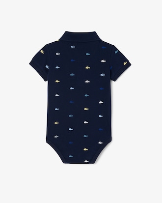 Infants' Crocodile Print Piqu&eacute; Bodysuit