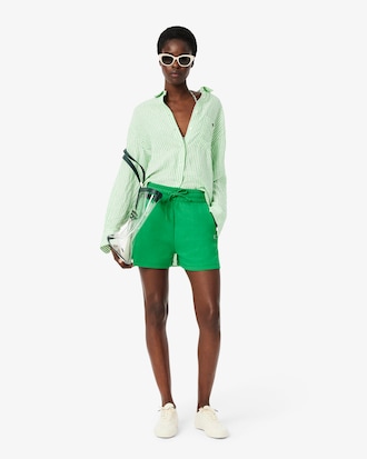 Pantalones cortos de punto de algodón para mujer