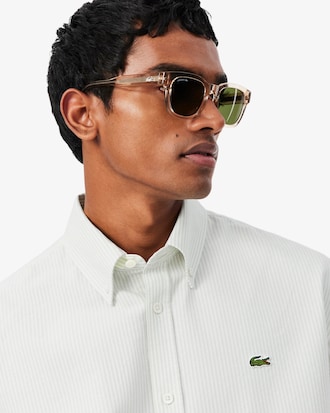 Camisa Oxford de Corte Regular de Rayas