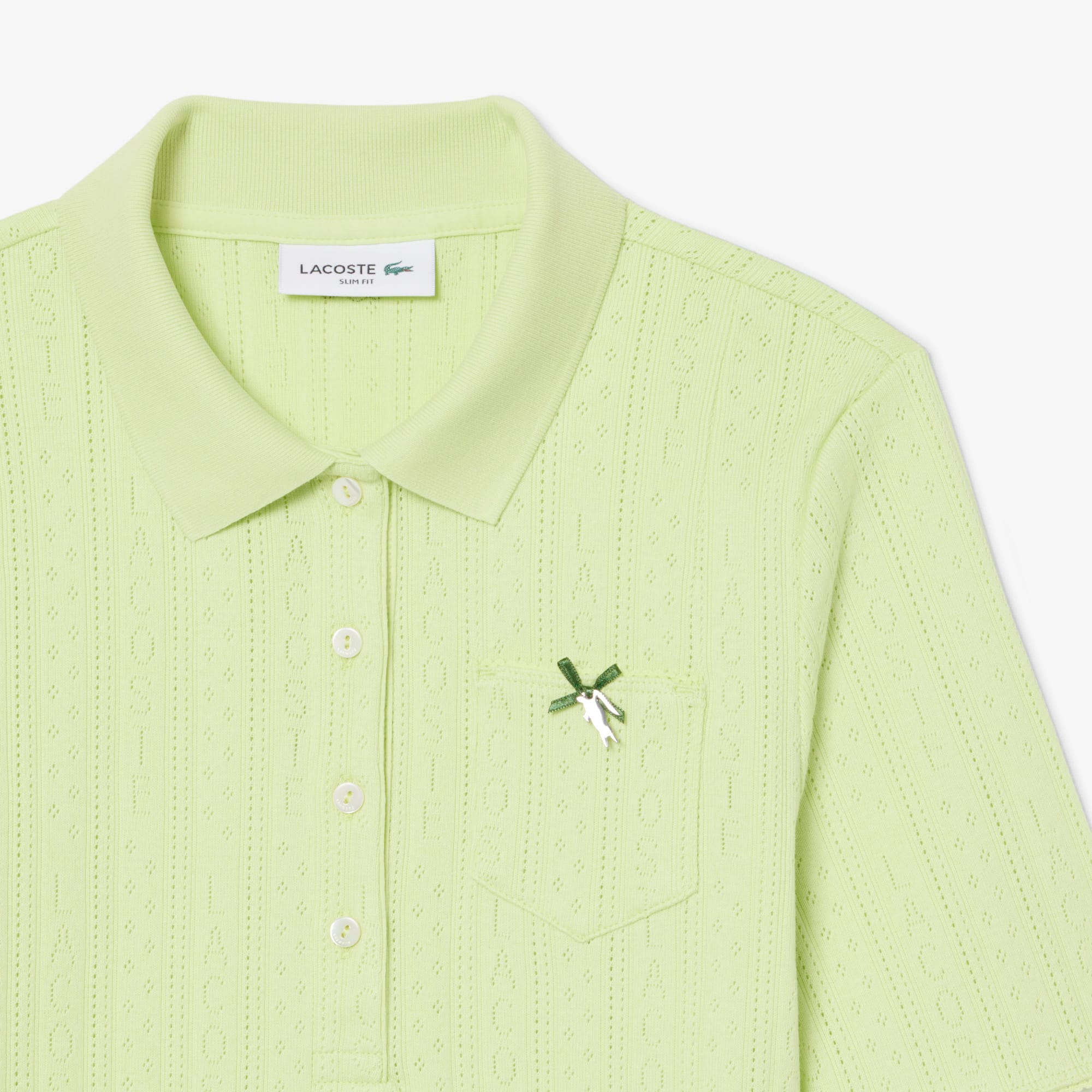 Women's Slim Fit Pointelle Branded L.12.D Polo