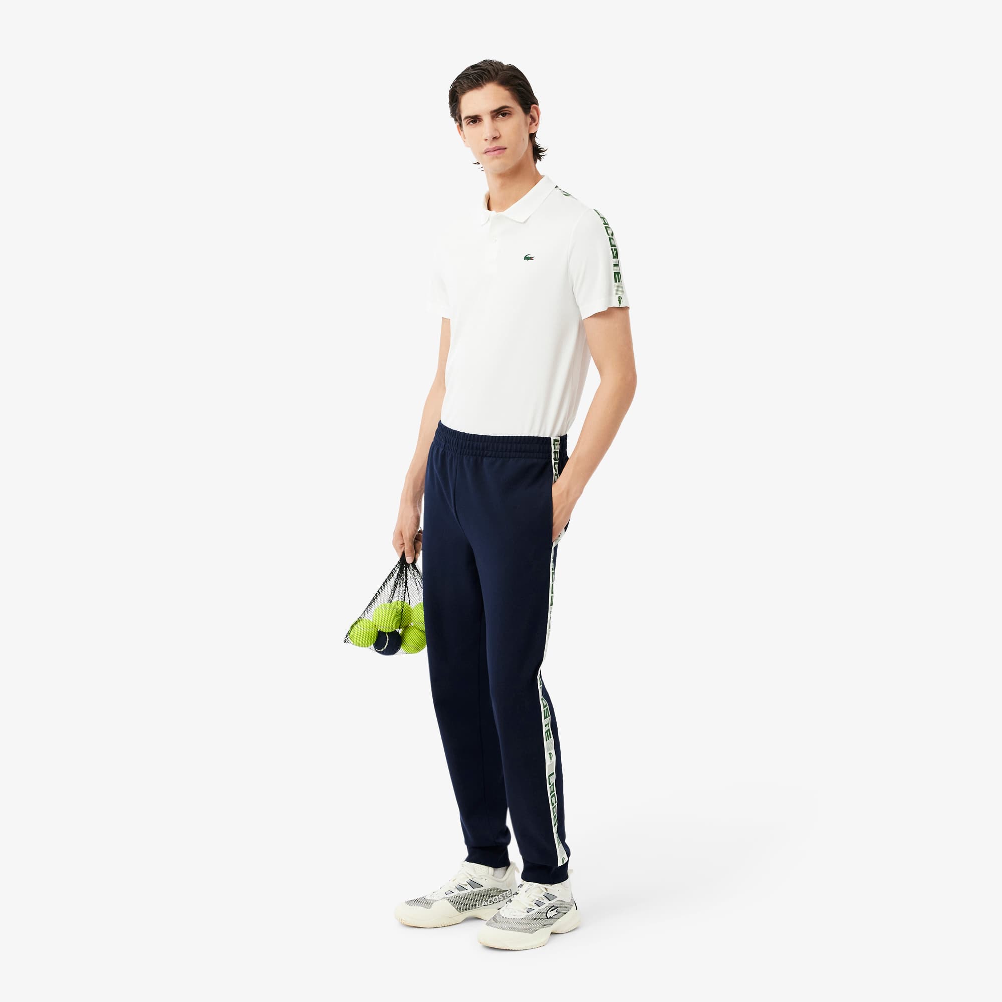 Lacoste Men's Tennis Logo Stripe Tracksuit Pants - 3xl - 8 In Blue