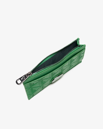 Men's Monogram Leather Zip Card Holder