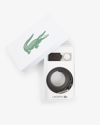 Set de Regalo con Cintur&oacute;n de Piel y Llavero