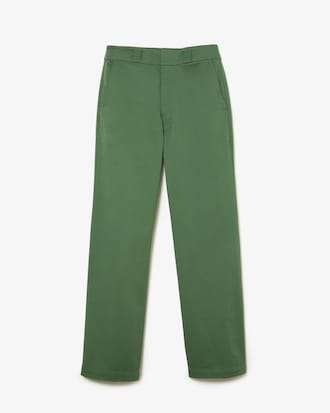 Pantalon femme Lacoste en gabardine extensible