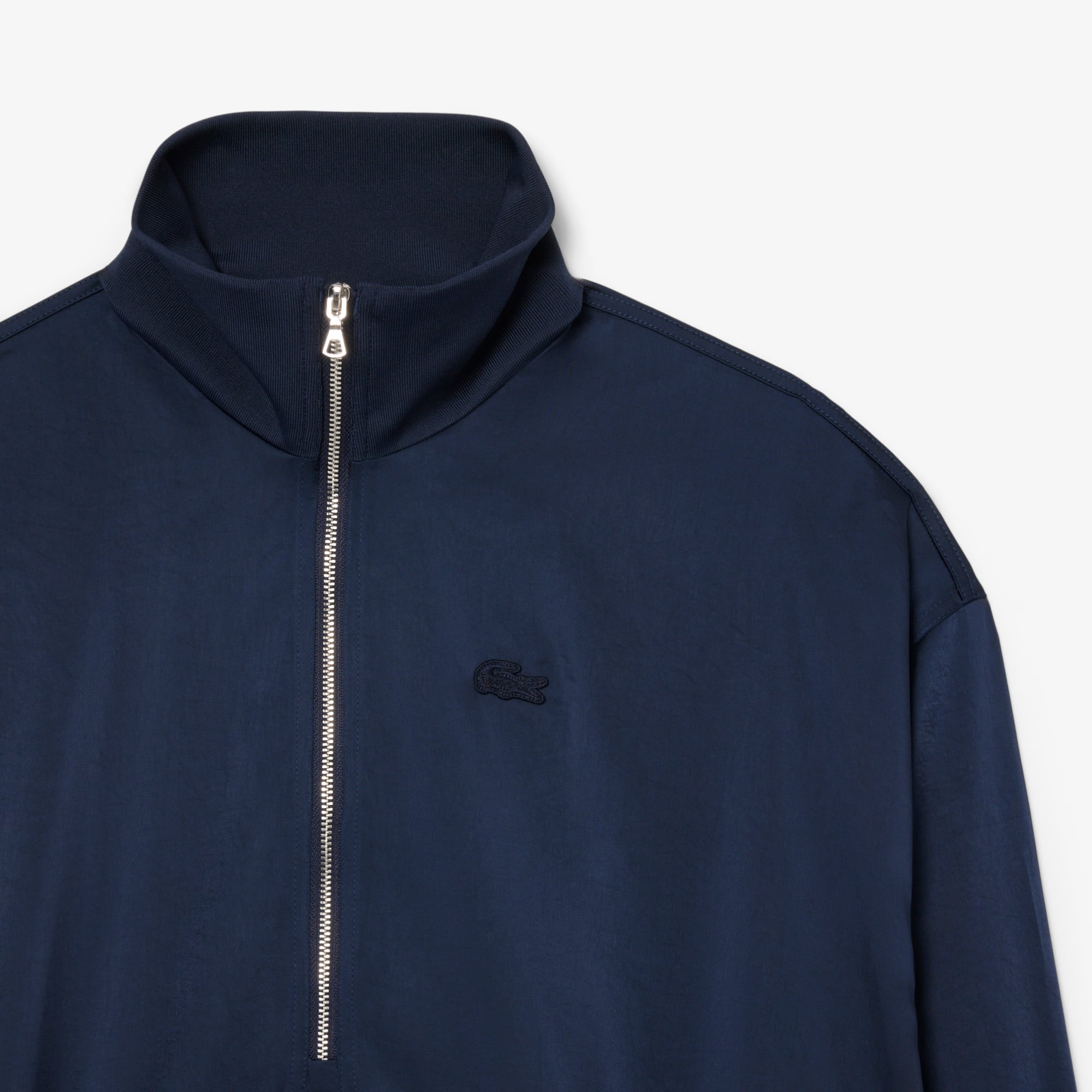 LACOSTE ネイビー ジップアップジャケット Men's Paris Piqué Zip-Up Track Jacket - Sweaters & Sweatshirts