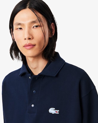 Fleece Polo Collar Sweatshirt