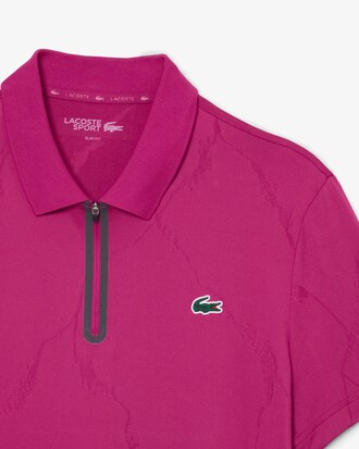 Polo de Tenis con Cocodrilo de Jacquard Ultra Dry
