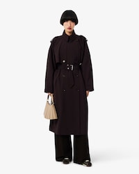 Oversized Wool Blend Trench Coat