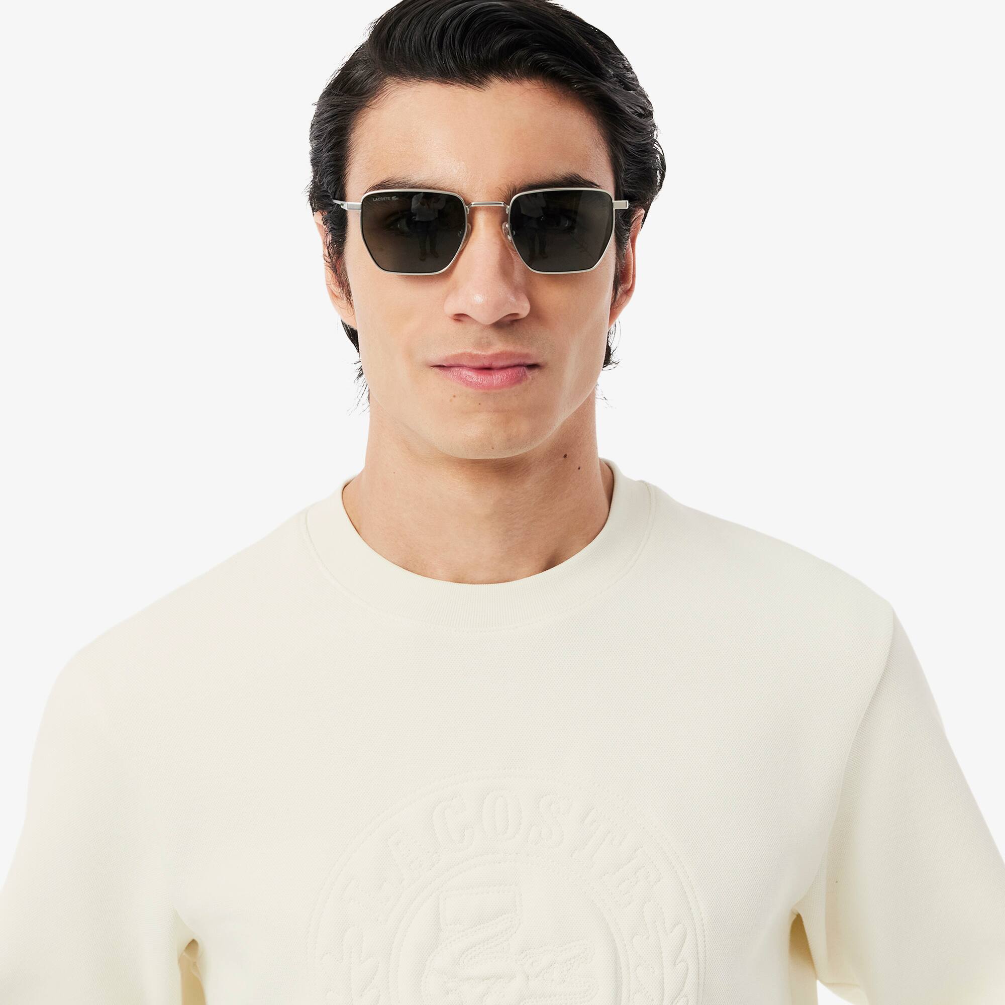 Men's Embossed Logo Piqué Sweatshirt - Sweaters & Sweatshirts