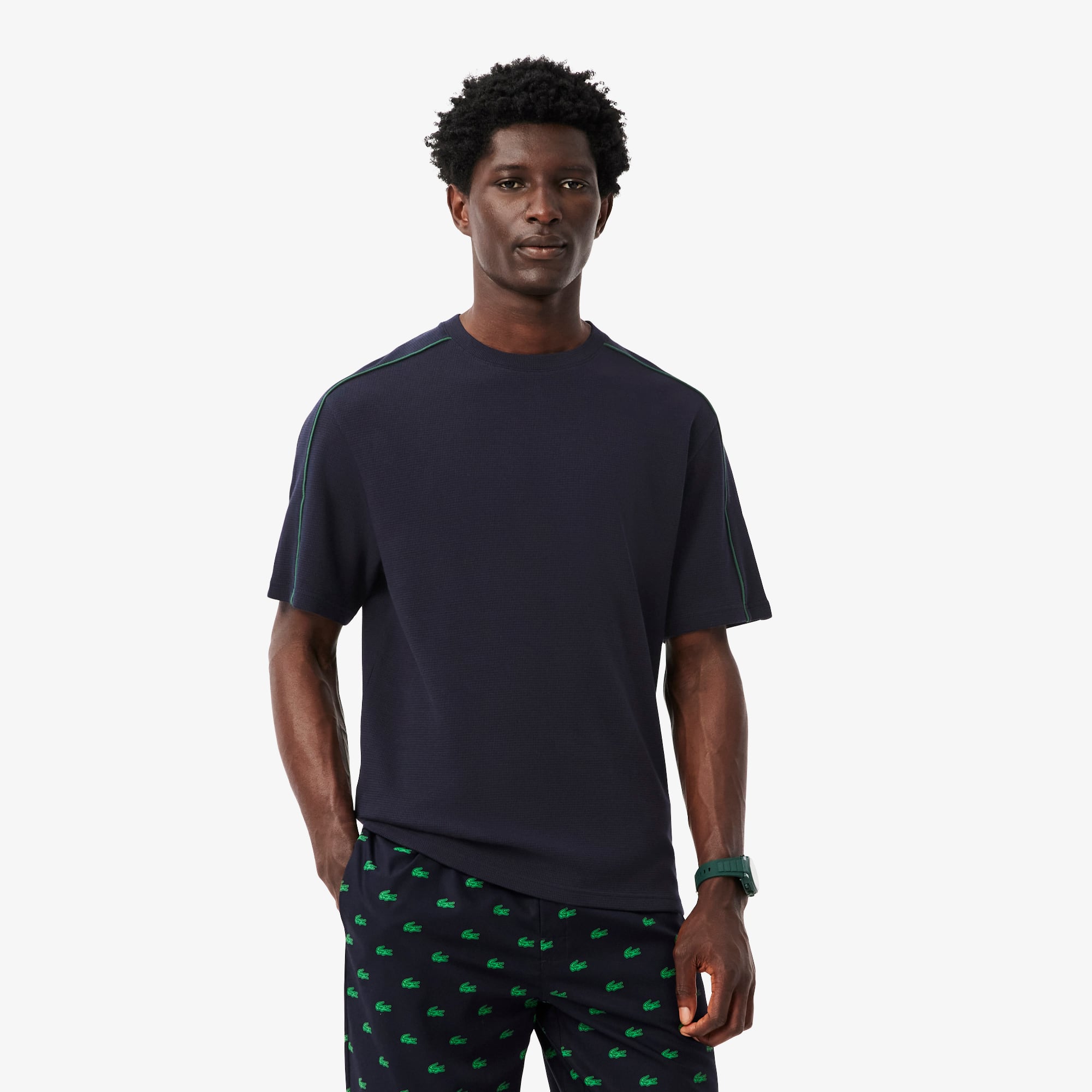 Men's Textured Lounge T-Shirt - T-shirts - New In 2026 | Lacoste