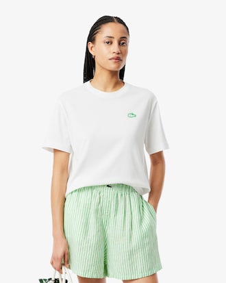 Playera de punto con estampado de cocodrilo para mujer
