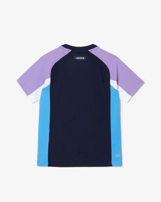 Playera de tenis en bloques de color Lacoste para ni&ntilde;os