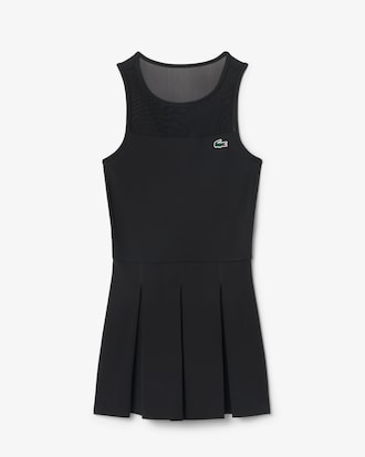 Vestido de Tenis El&aacute;stico Plisado en Dos Tejidos