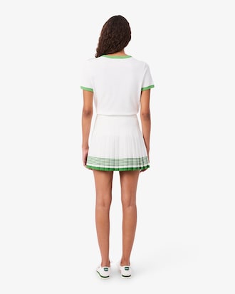 Fluid Crepe Pleated Skirt
