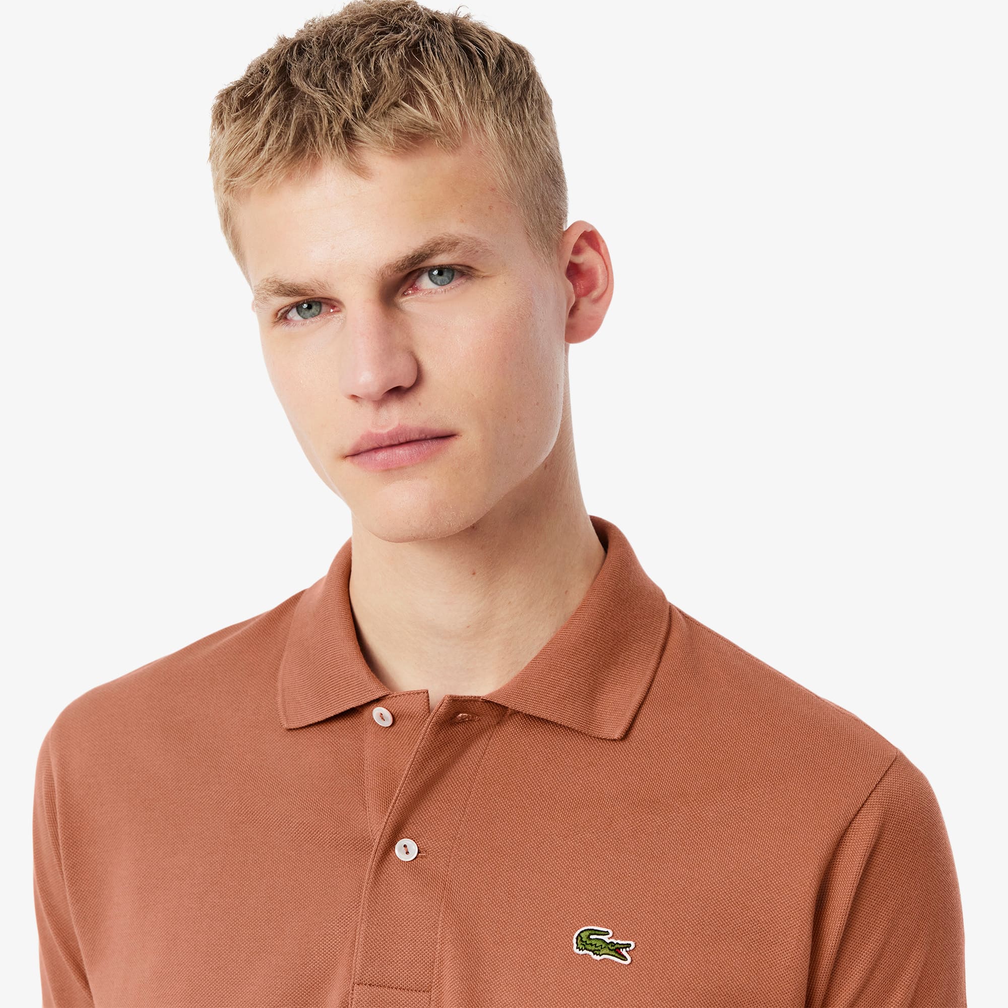トップス LACOSTE MADE IN FRANCE Polo Shirt Brown Men's Classic Fit Original L.12.12 Polo - Polo Shirts - New