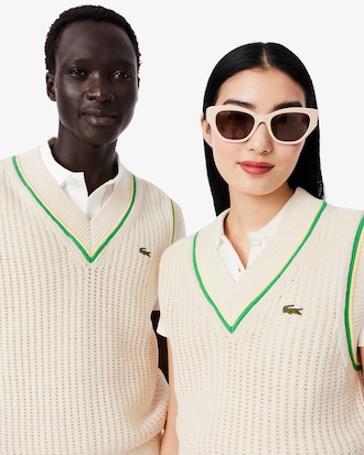 Unisex Crochet Effect Sweater Vest