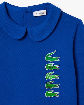 Vestido polo con cierre trasero y cocodrilo