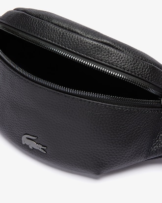 Soft Matte Grained Leather Zip Belt Bag