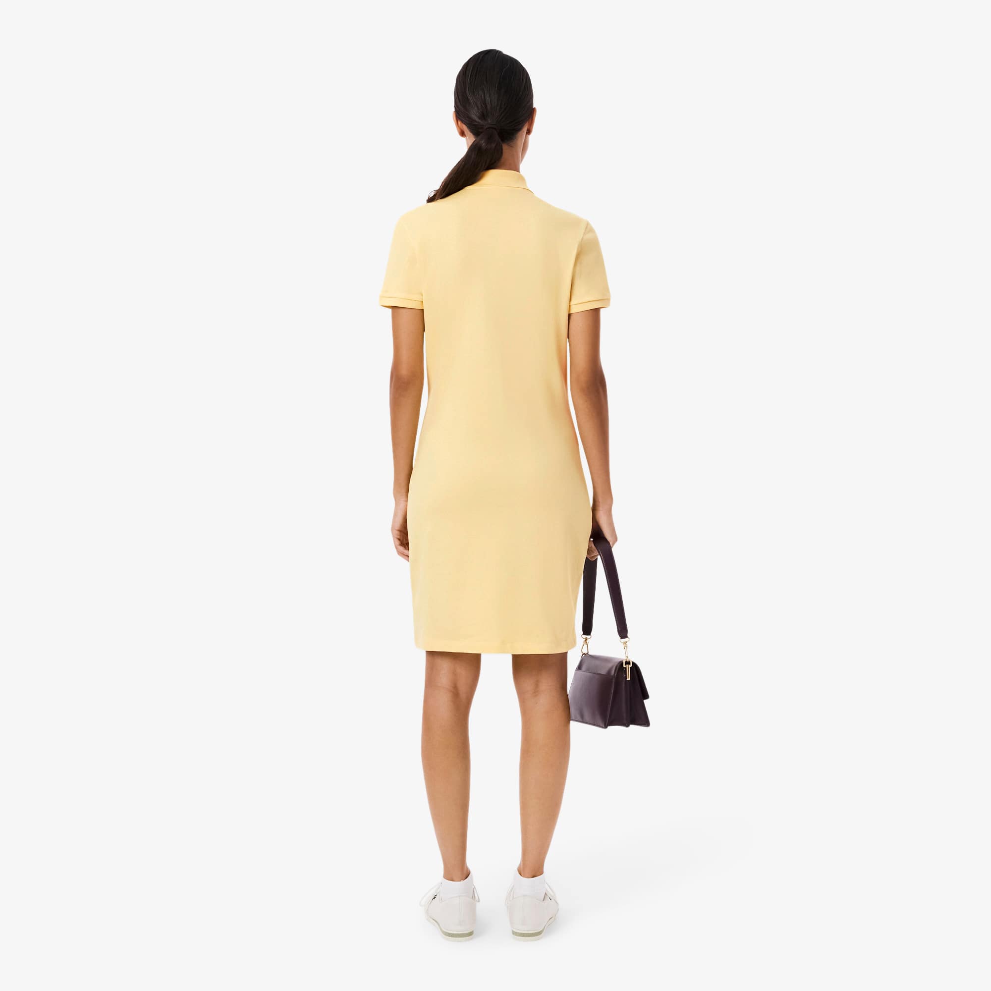 slim fit dress slacks Ruffle Trim Polo Mini Dress main image 0