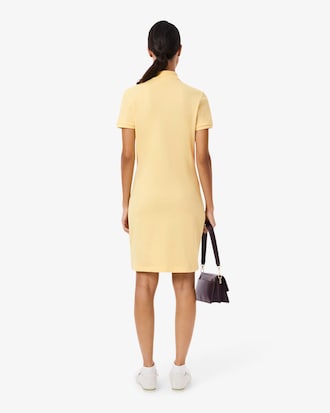 Robe polo en piqu&eacute; de coton stretch