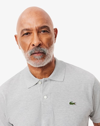 Polo jaspeado de corte cl&aacute;sico L.12.12 para hombre