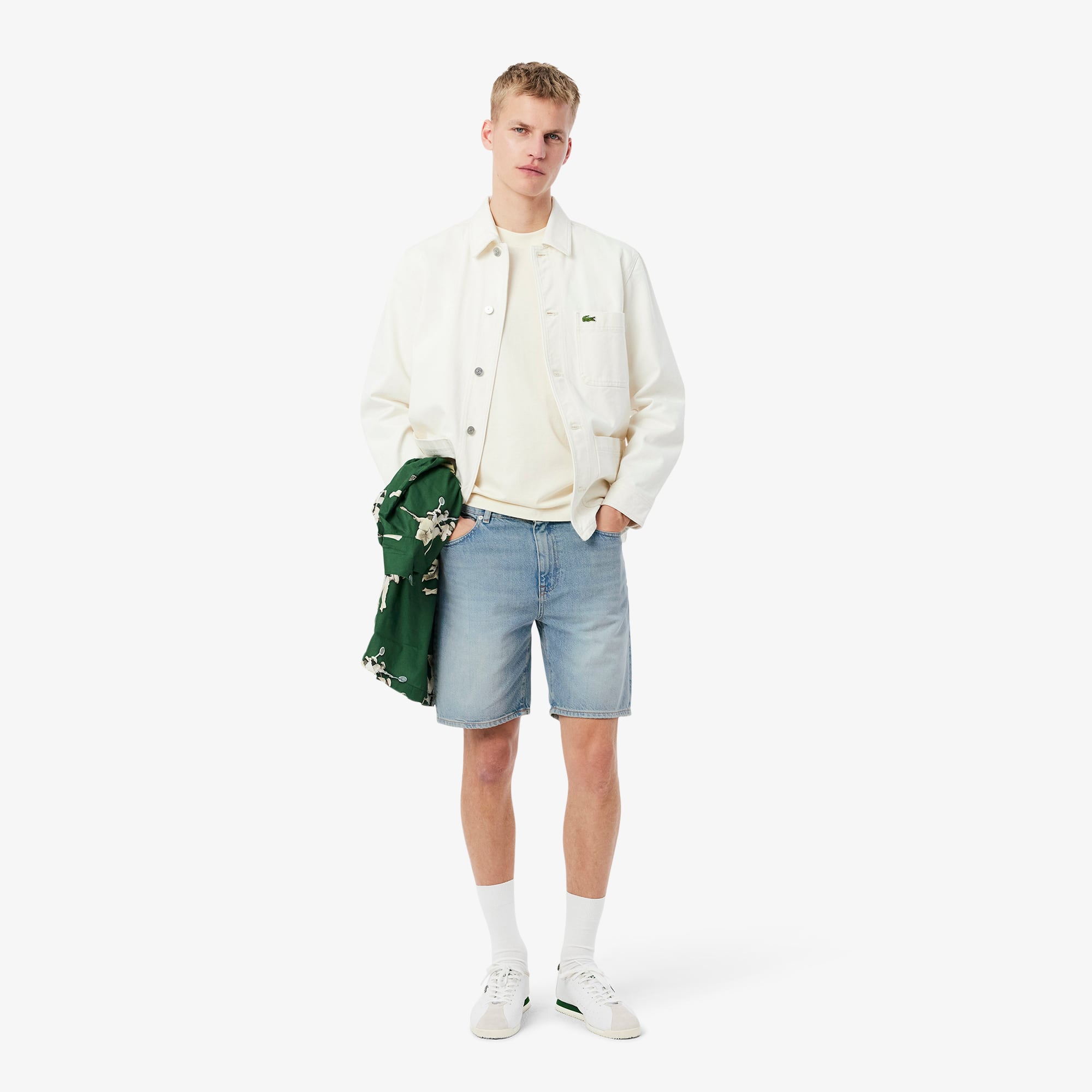 Lacoste Men's Straight Cut Denim Shorts
