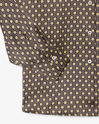 Oversized Printed Satin Shirt