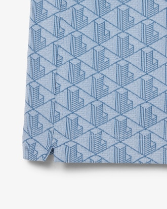 Polo motif monogramme classic fit &agrave; col contrast&eacute;