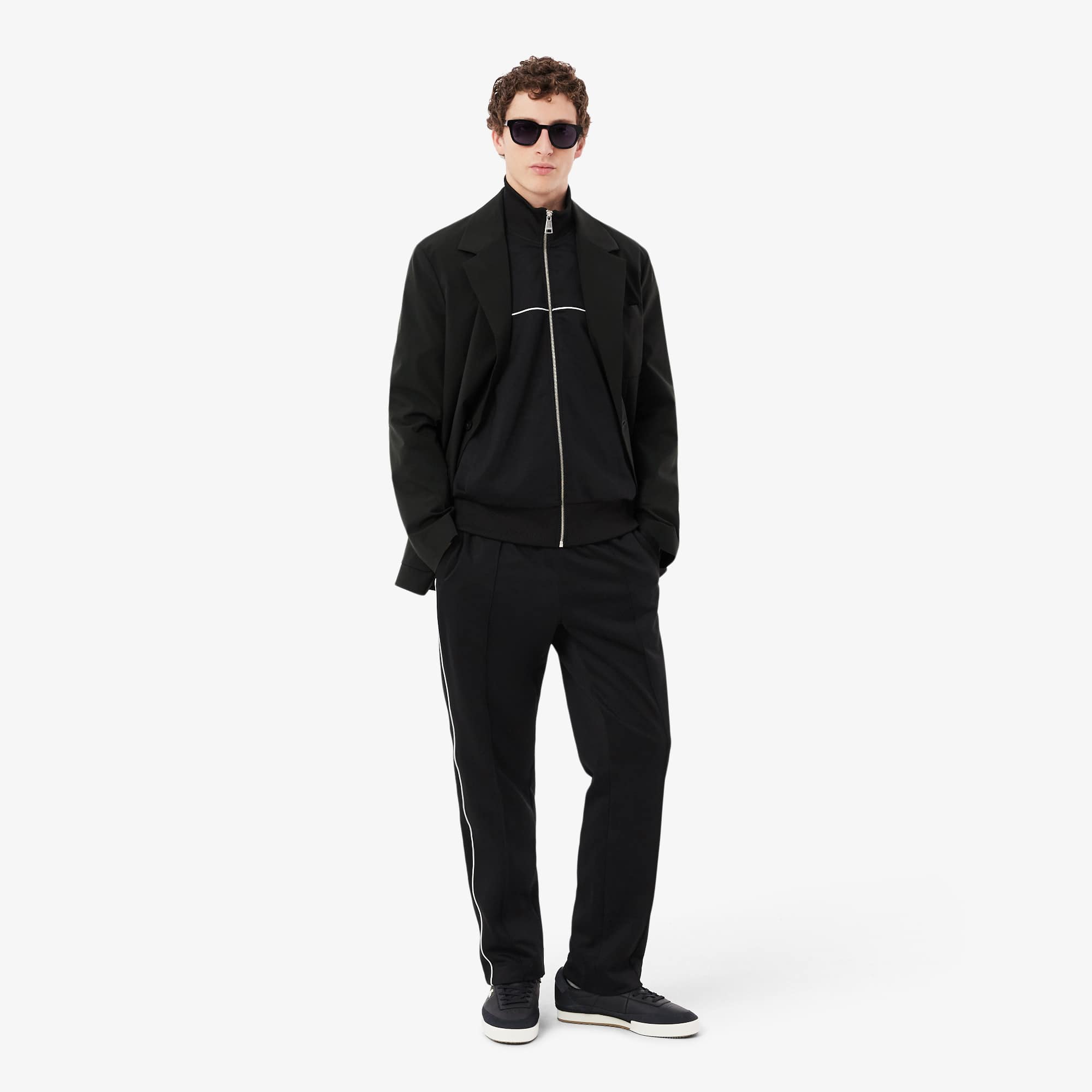 Trim Accent Zipped Sweatshirt - Sweaters & Sweatshirts - New In
