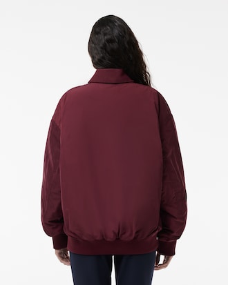 Women's Oversized Ribbed Cuff Bomber Jacket