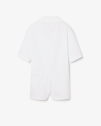 Runway Poplin Polo Collar Playsuit