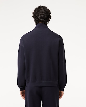 Men's Loose Fit Zip Neck Piqué Sweatshirt