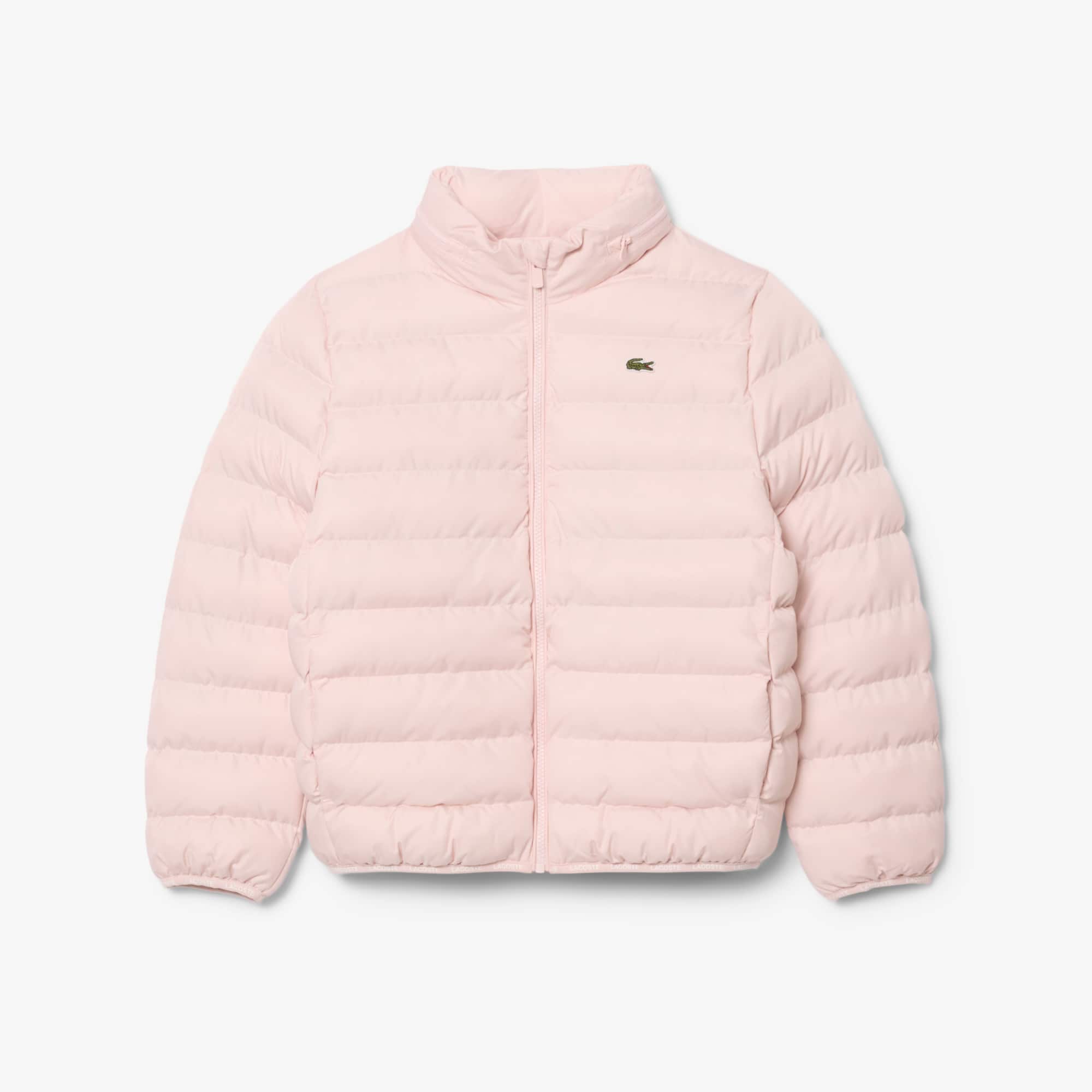Lacoste Unisex Fleece Lined Hooded Puffed Jacket - 14 Years In Pink