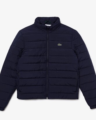 Men&rsquo;s Concealed Hood Water-Resistant Zip Quilted Jacket