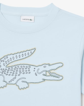 Crocodile Embroidery Cotton T-shirt